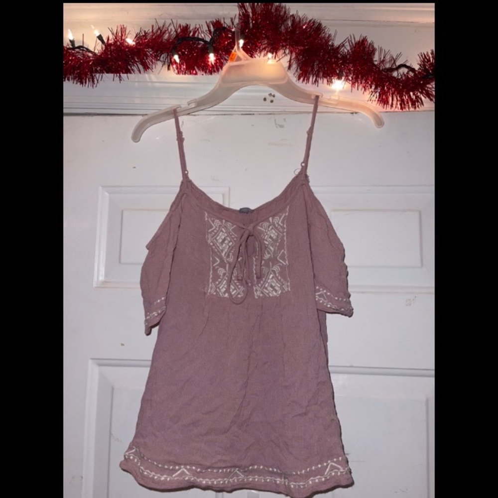 Pink off the shoulder shirt